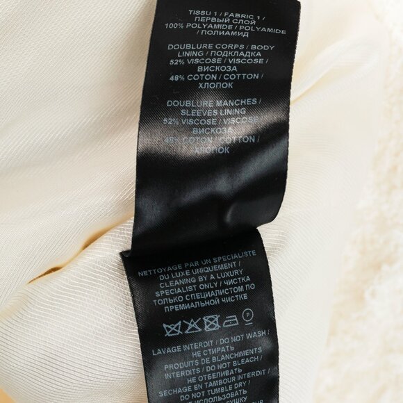 Balmain White Tweed Button-Embellished Long-Sleeve Mini Dress - Picture 12 of 13